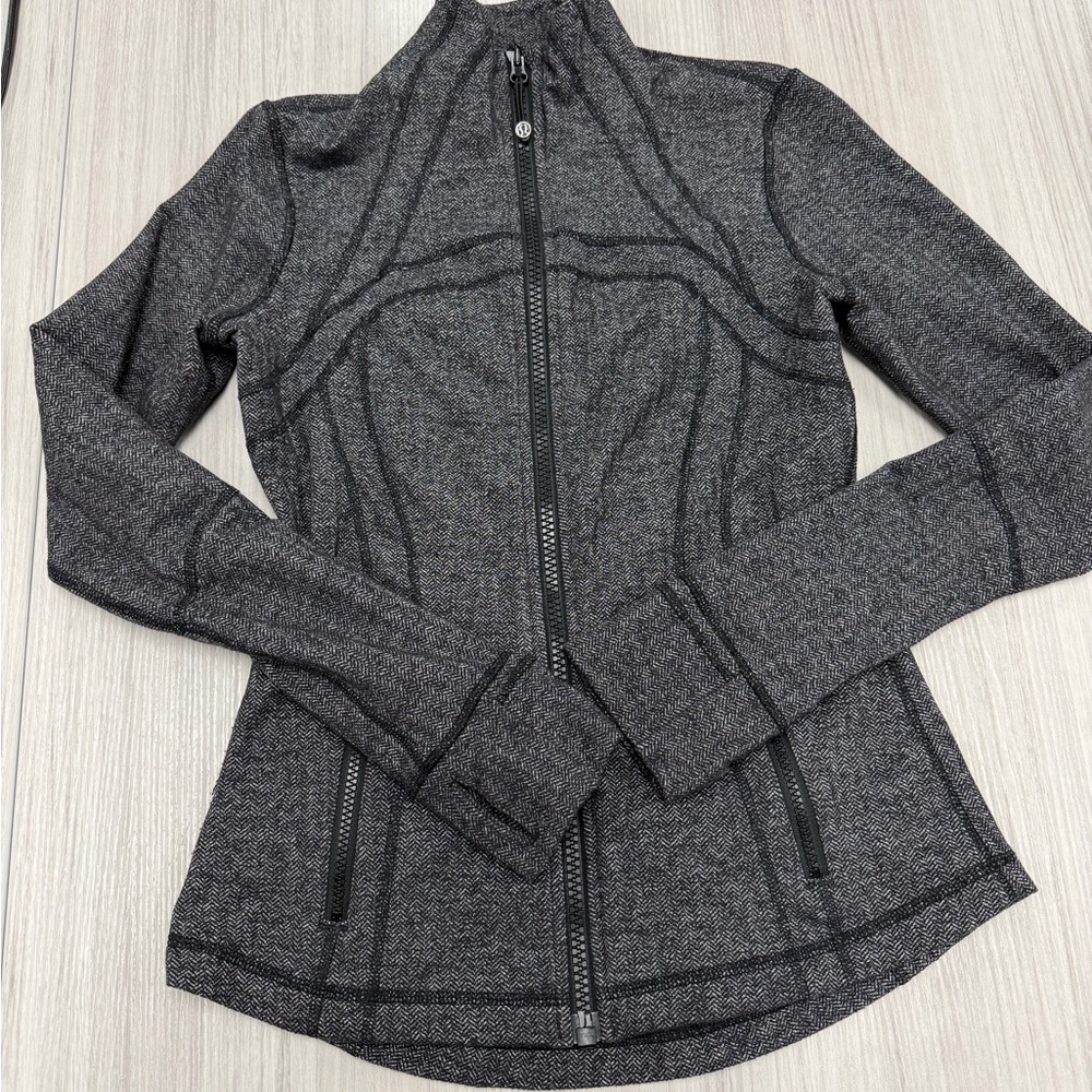 lululemon athletica Define Charcoal Herring Bone Full-Zip Jacket